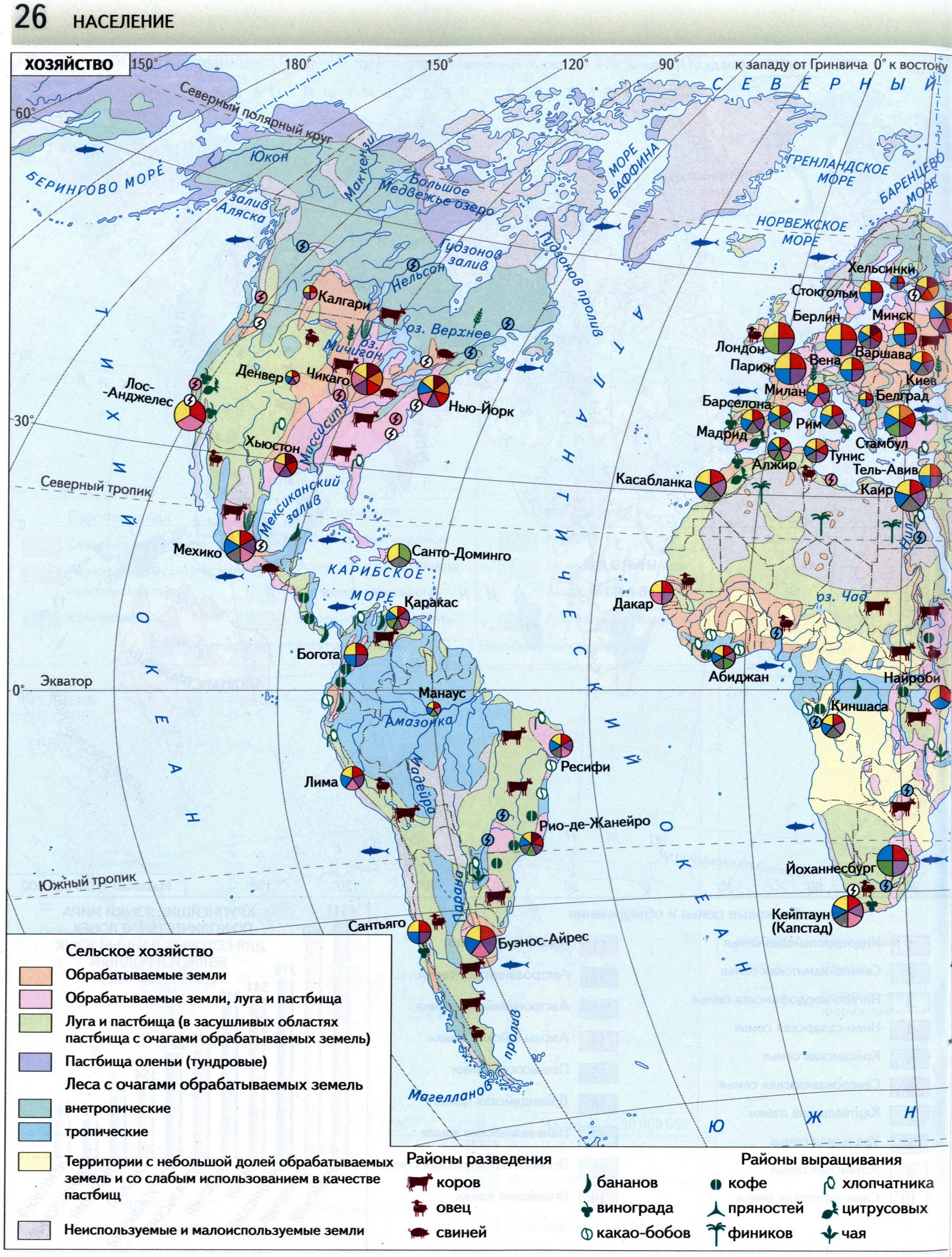 Атлас 7 класс Вентана Граф - мировое хозяйство экономическая карта мира