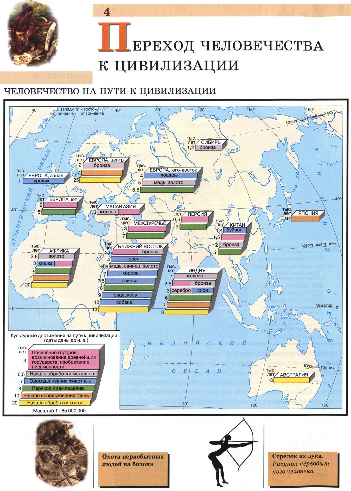 Человечество на пути к цивилизации - карта 