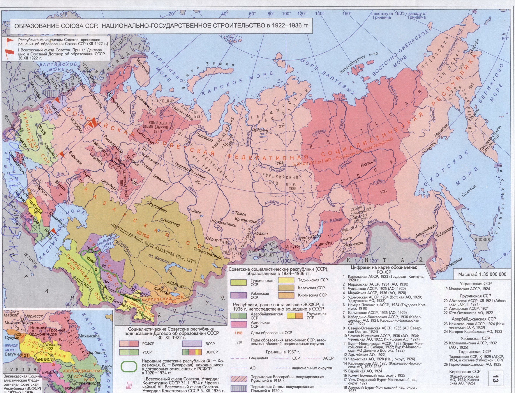 Образование СССР, национально-государственное строительство в 1922-1936  годах - История