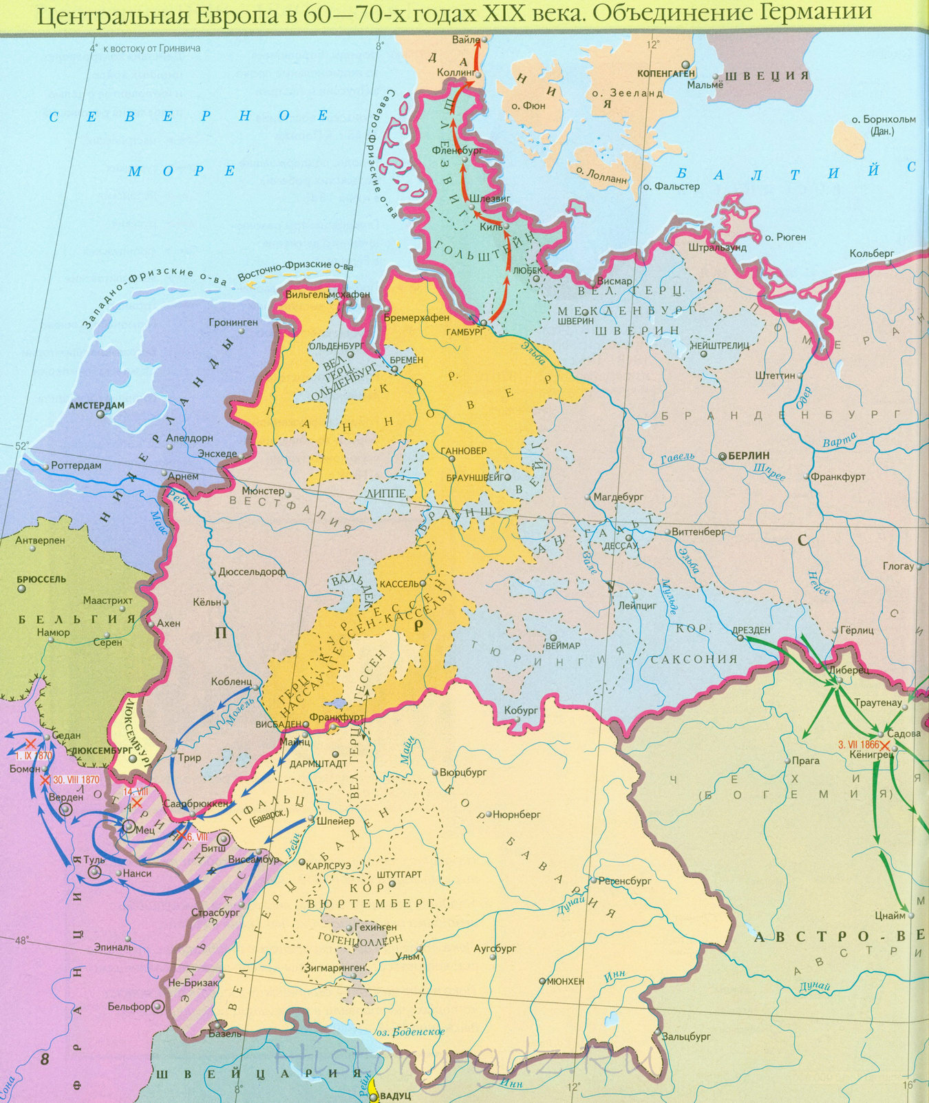 Центральная Европа в 60-70 годах 19 века; Объединение Германии - История