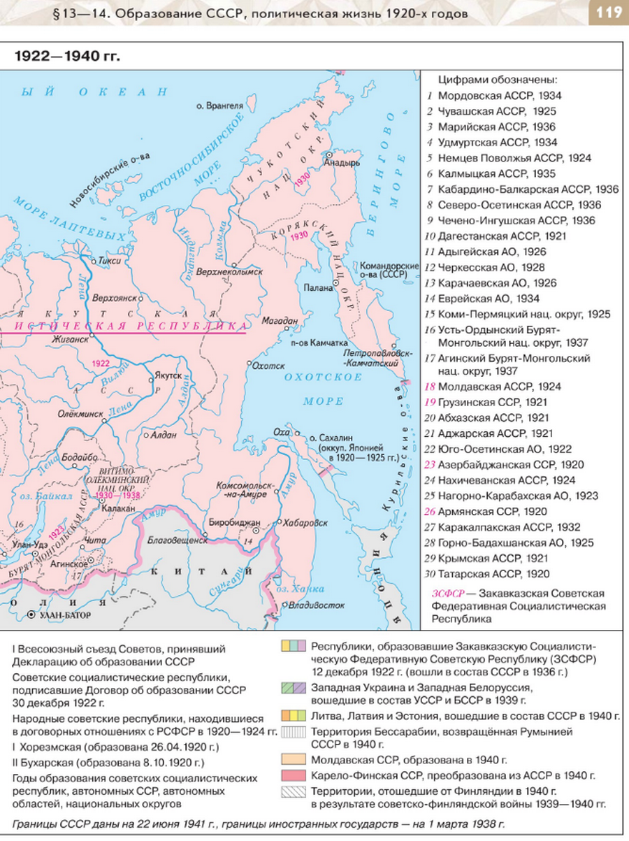"Образование СССР, политическая жизнь 1920-х годов" читать онлайн параграф номер 13-14 учебника по истории России под редакцией Мединского 10 класс