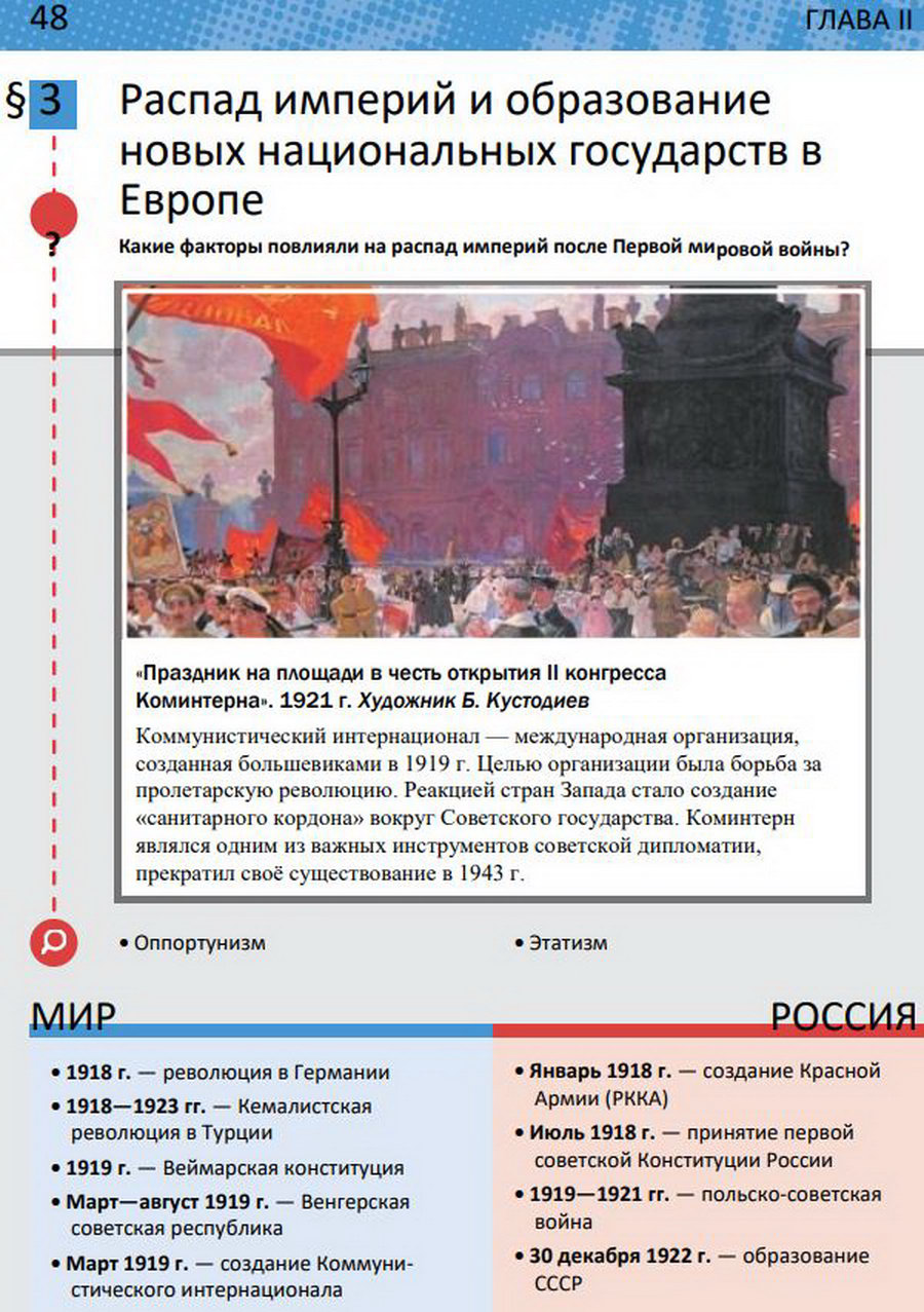 Параграф 3 "Распад империй и образование новых национальных государств в Европе" учебник 10 класс Мединский Чубарьян читать онлайн