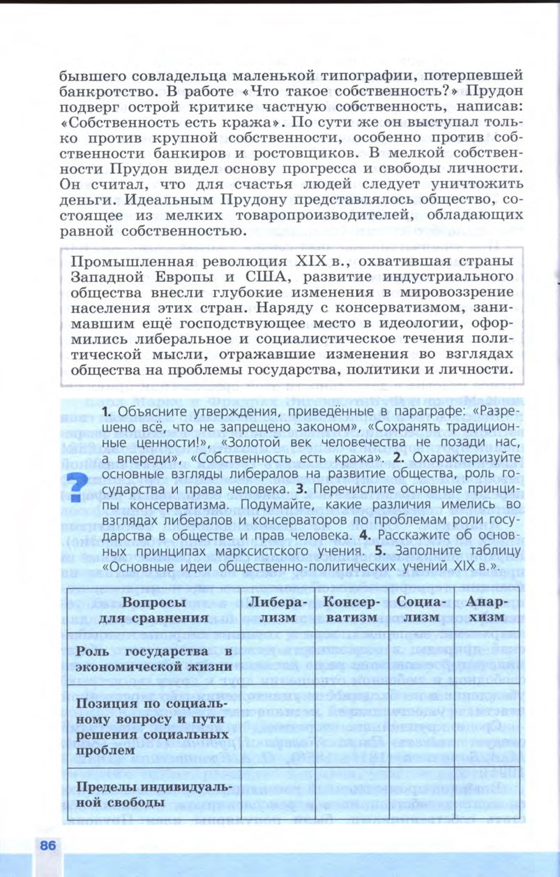 §9-10 "Либералы, консерваторы и социалисты: каким должно быть общество и государство" - Учебник 8 класс "История Нового времени", "Всеобщая история 1800-1900", читать онлайн, авторы Юдовская, Баранов §9-10 "Либералы, консерваторы и социалисты: каким должно быть общество и государство" - Учебник 8 класс "История Нового времени", "Всеобщая история 1800-1900", читать онлайн, авторы Юдовская, Баранов
