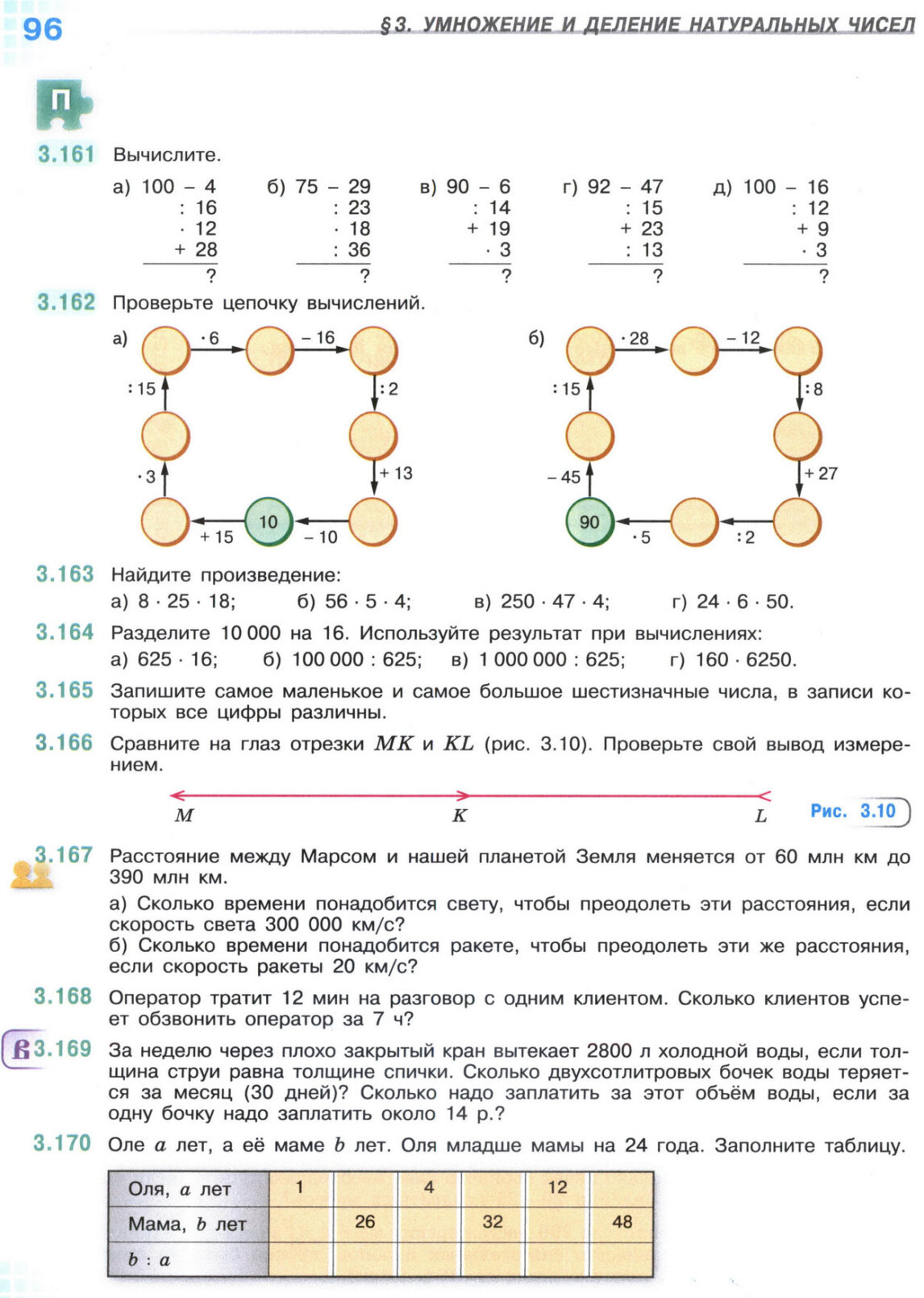 Страница 96 учебника по математике для 5 класса, 1 часть, Виленкин